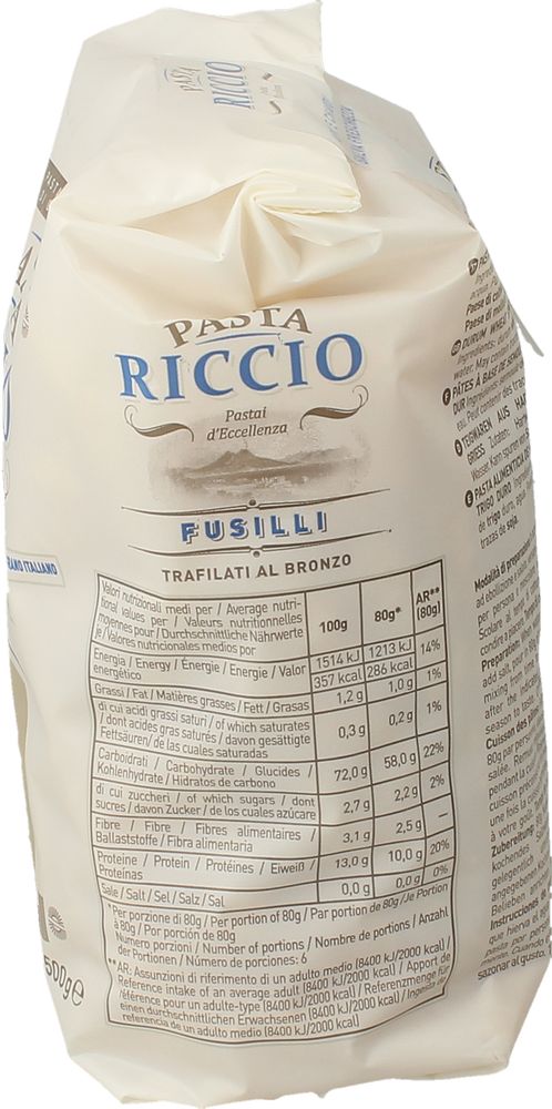 Pasta Riccio Fusilli