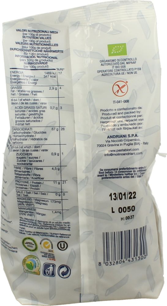 Pasta Grano Saraceno 100% Bio Penne 250 g