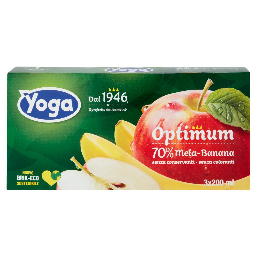 Yoga Optimum 70% Mela-banana 3 x 200 Ml