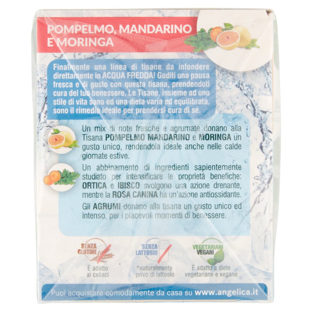 L'angelica Superfood Tisana a Freddo Pompelmo, Mandarino e Moringa 18 Filtri 32,4 g