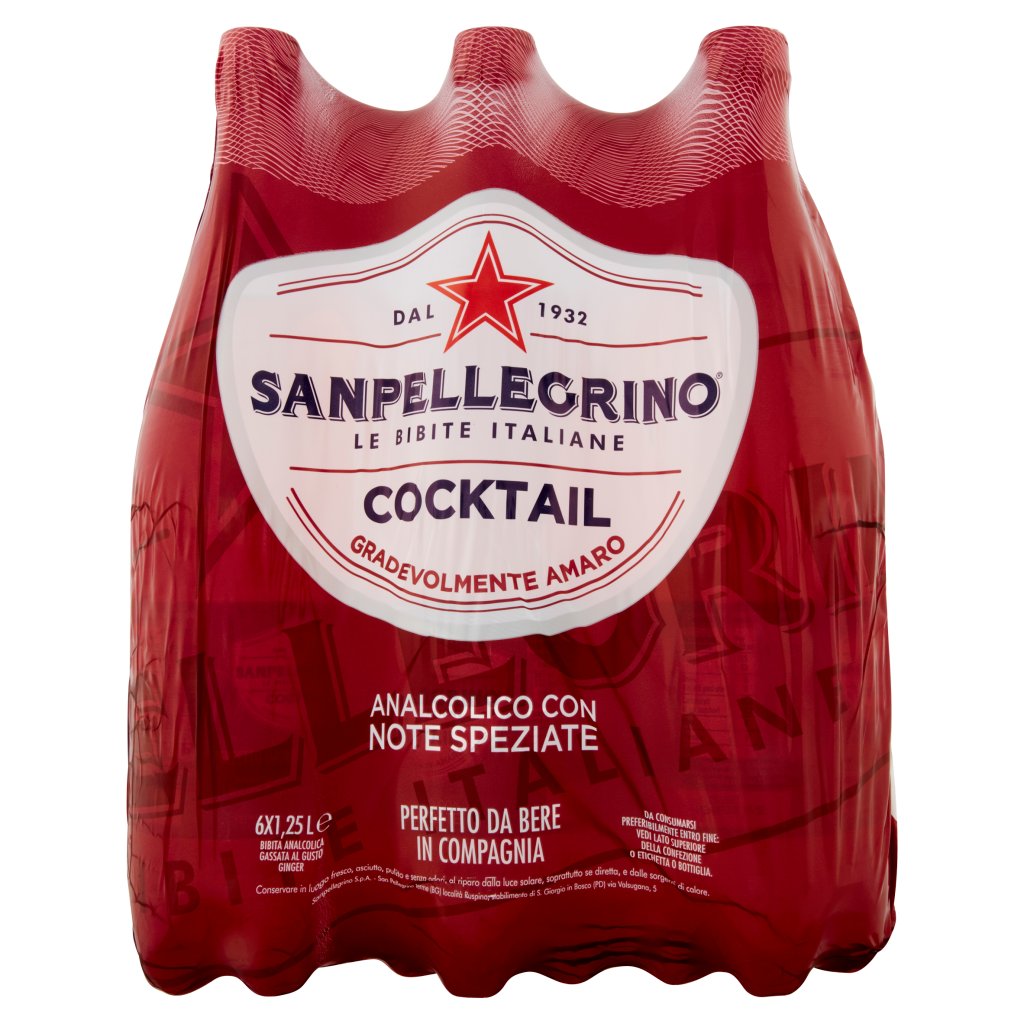 Sanpellegrino Bibite Gassate, Cocktail, 1,25l x 6