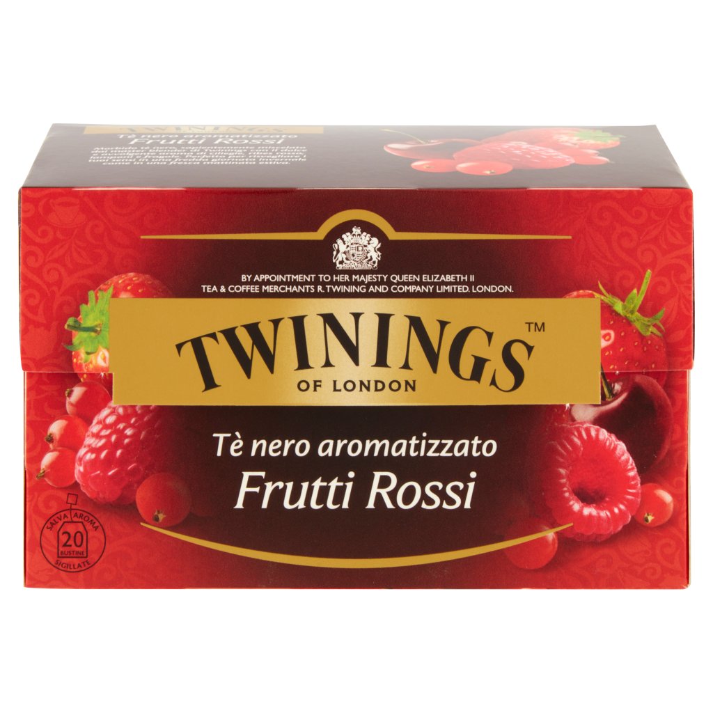 Twinings Tè Nero Aromatizzato Frutti Rossi 20 x 2 g