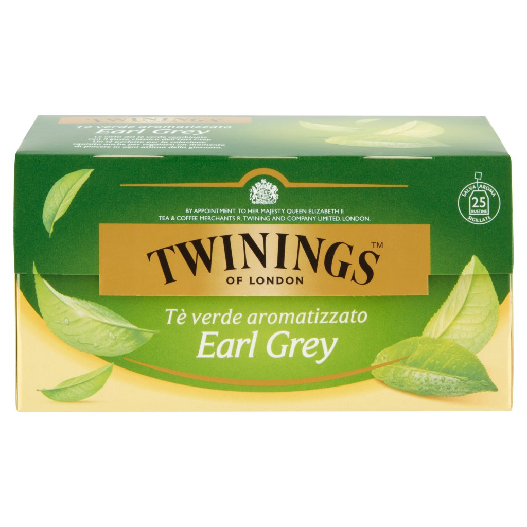 Twinings Tè Verde Earl Grey 25 x 2 g