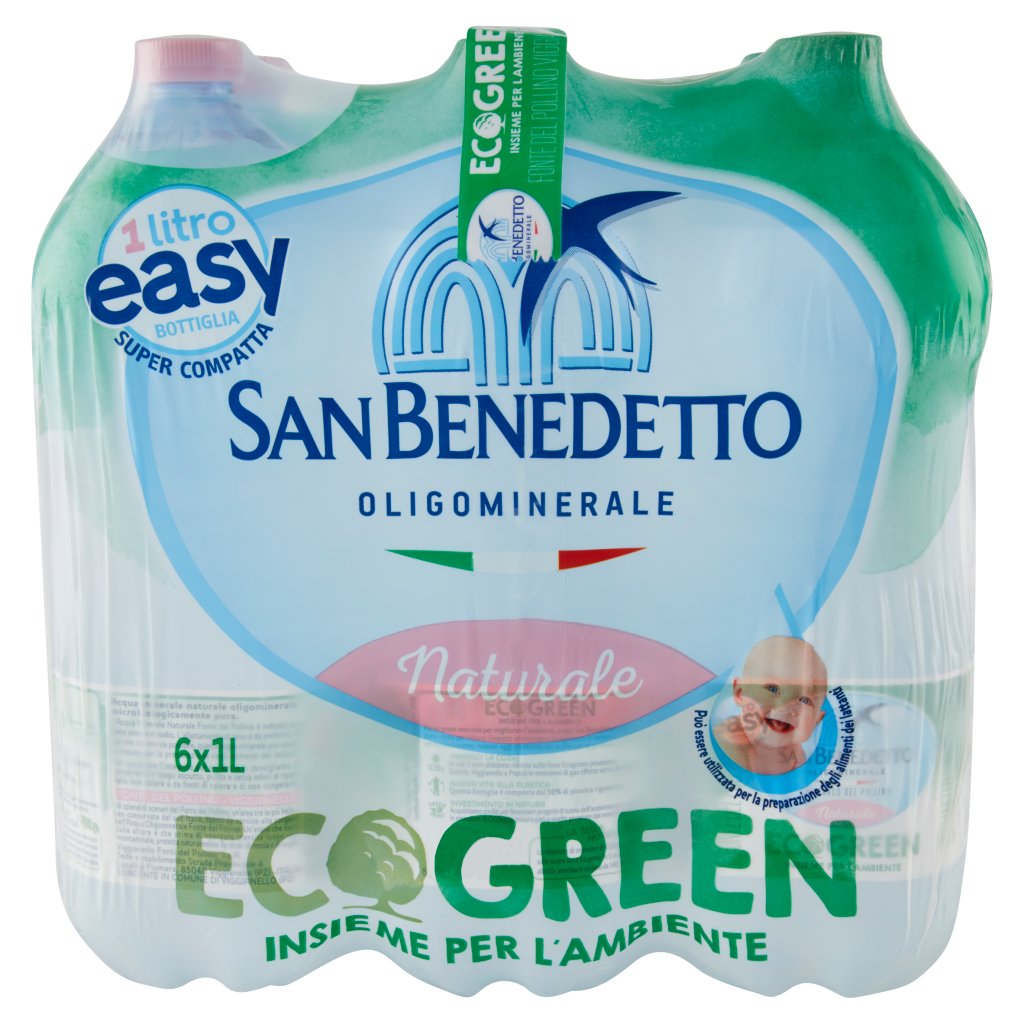 San Benedetto Ecogreen 1l Easy Naturale - Fonte del Pollino F6
