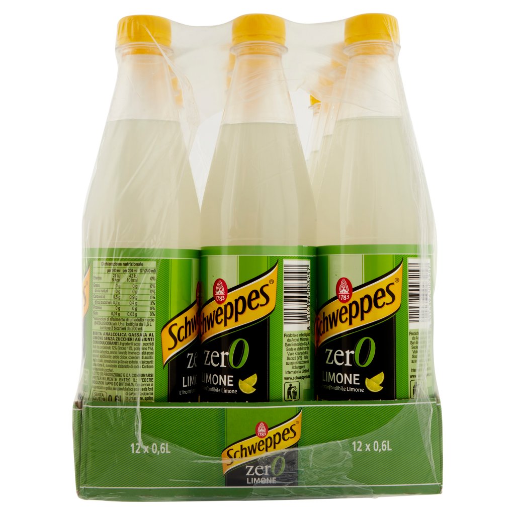 Schweppes Limone Zero 0,60 l Pet x 12