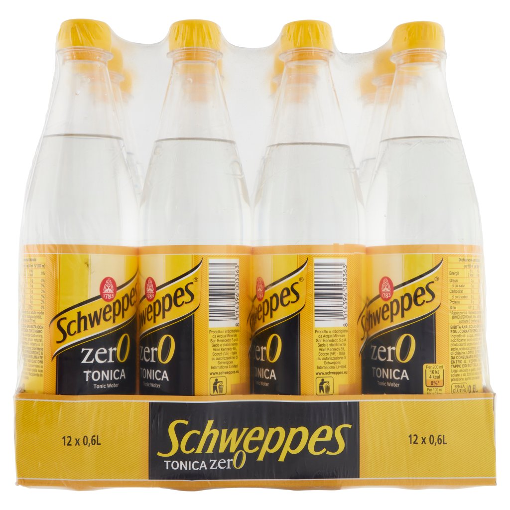 Schweppes Tonica Zero 0,60 l Pet x 12
