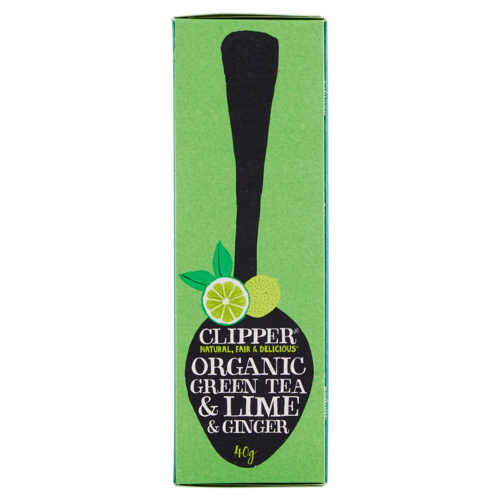 Clipper Te Verde Lime e Zenzero Biologico Fairtrade 20 Filtri