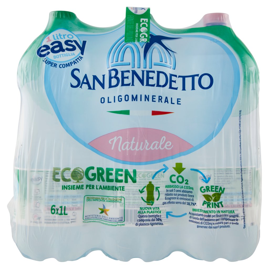 San Benedetto Ecogreen 1l Easy Naturale - Fonte del Pollino F6