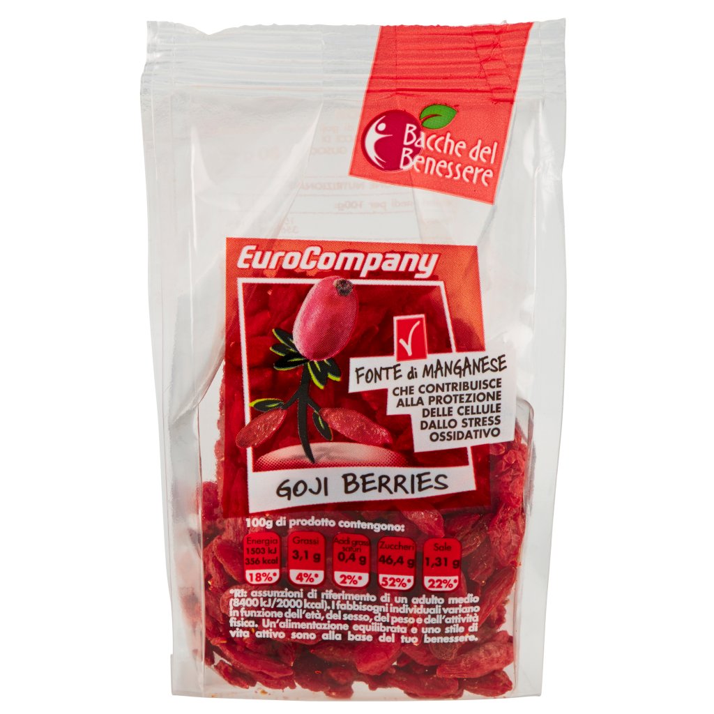 Eurocompany Goji Berries Bacche del Benessere Eurocompany 80 g