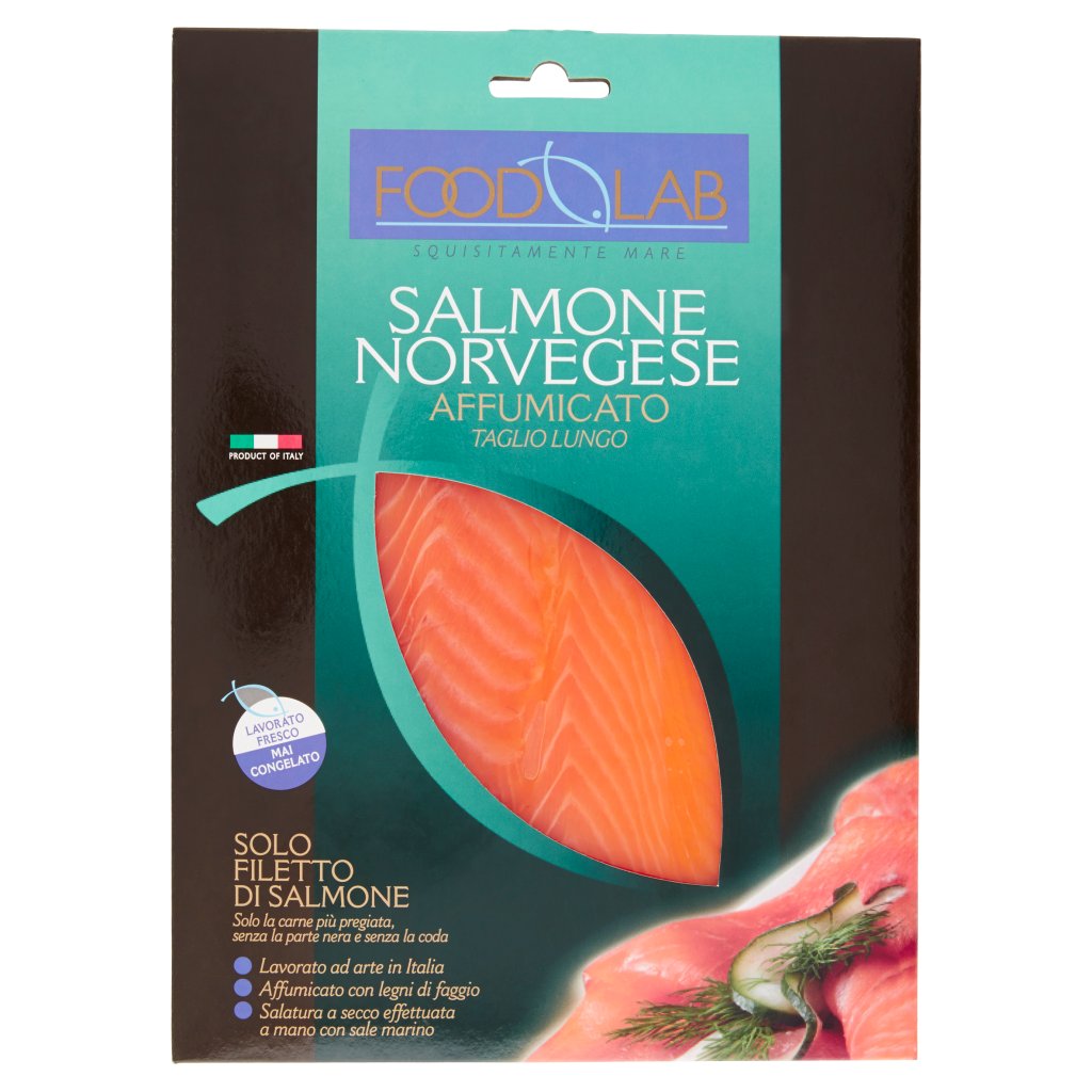 Food Lab Salmone Norvegese Affumicato Taglio Lungo