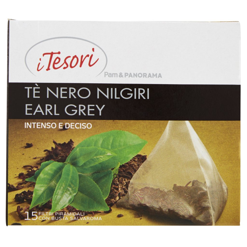 I Tesori Tè Nero Nilgiri Earl Grey 15 x 2 g