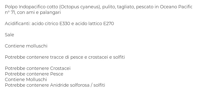 Crustitalia Polpo Indopacifico Cotto