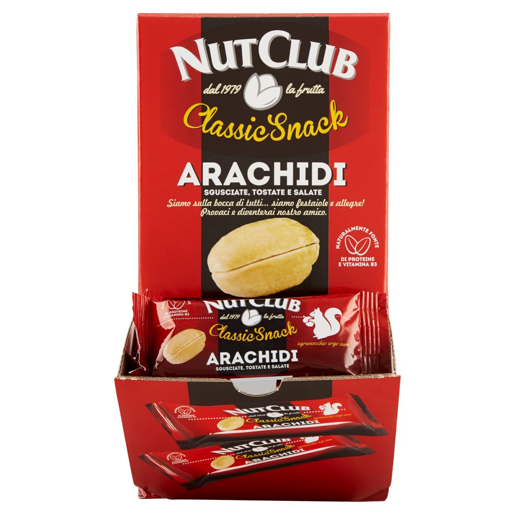 Nutclub Classic Snack Arachidi Sgusciate, Tostate e Salate