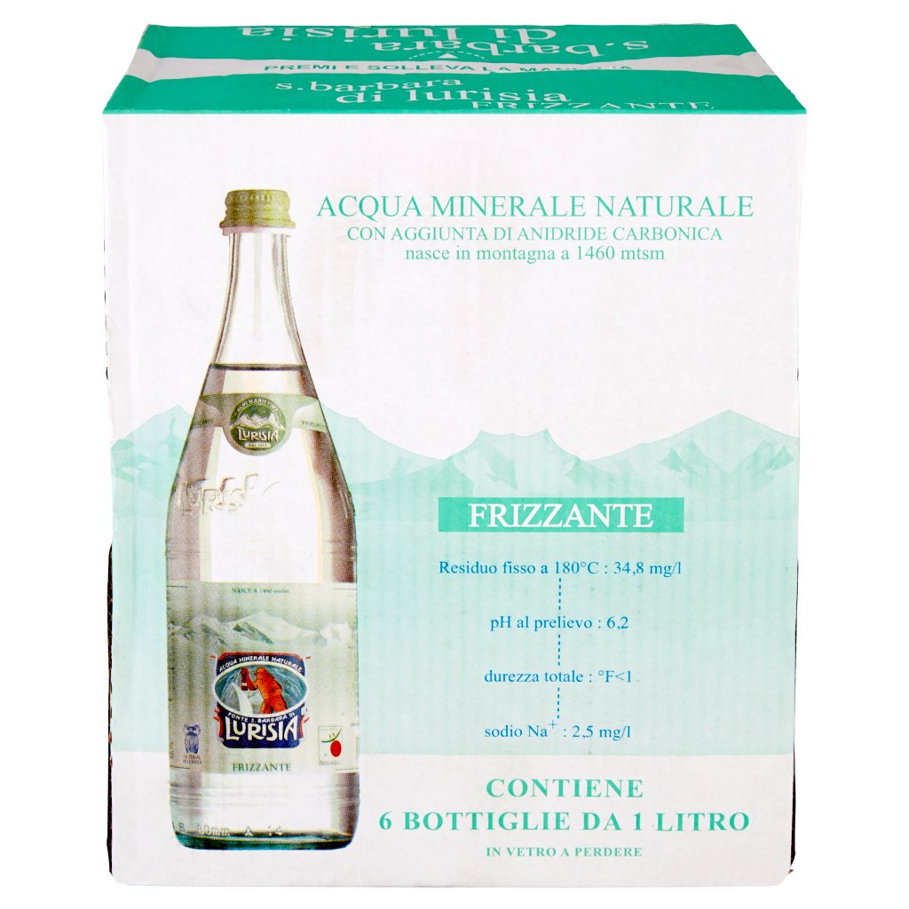 Lurisia Acqua Minerale Naturale Frizzante Fonte S.Barbara di