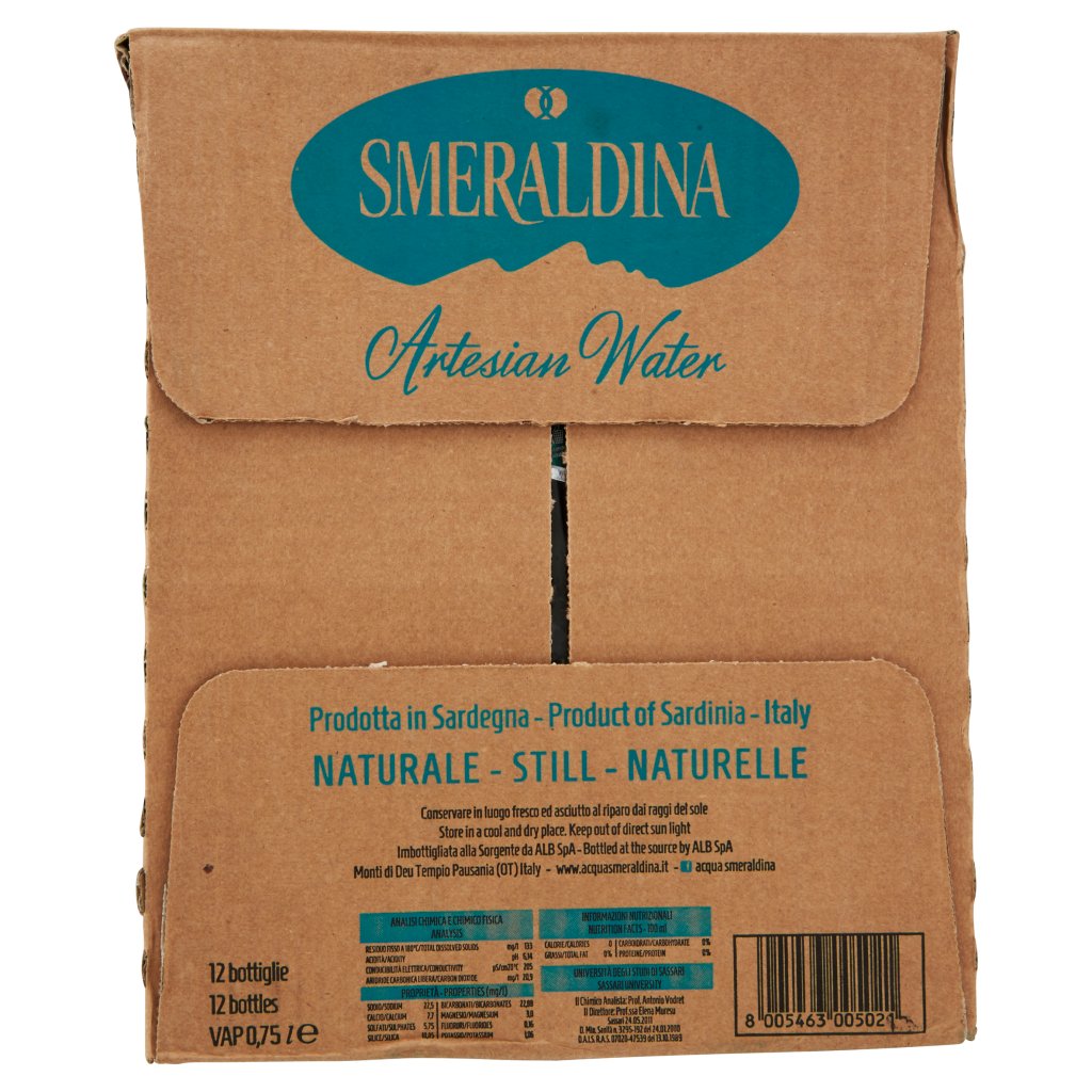 Smeraldina Acqua Minerale Naturale Vap 12 x 0,75 l
