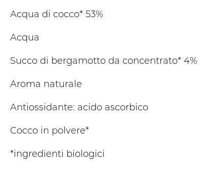 Il Melograno Bio Flavoured Water Cocco Bergamotto