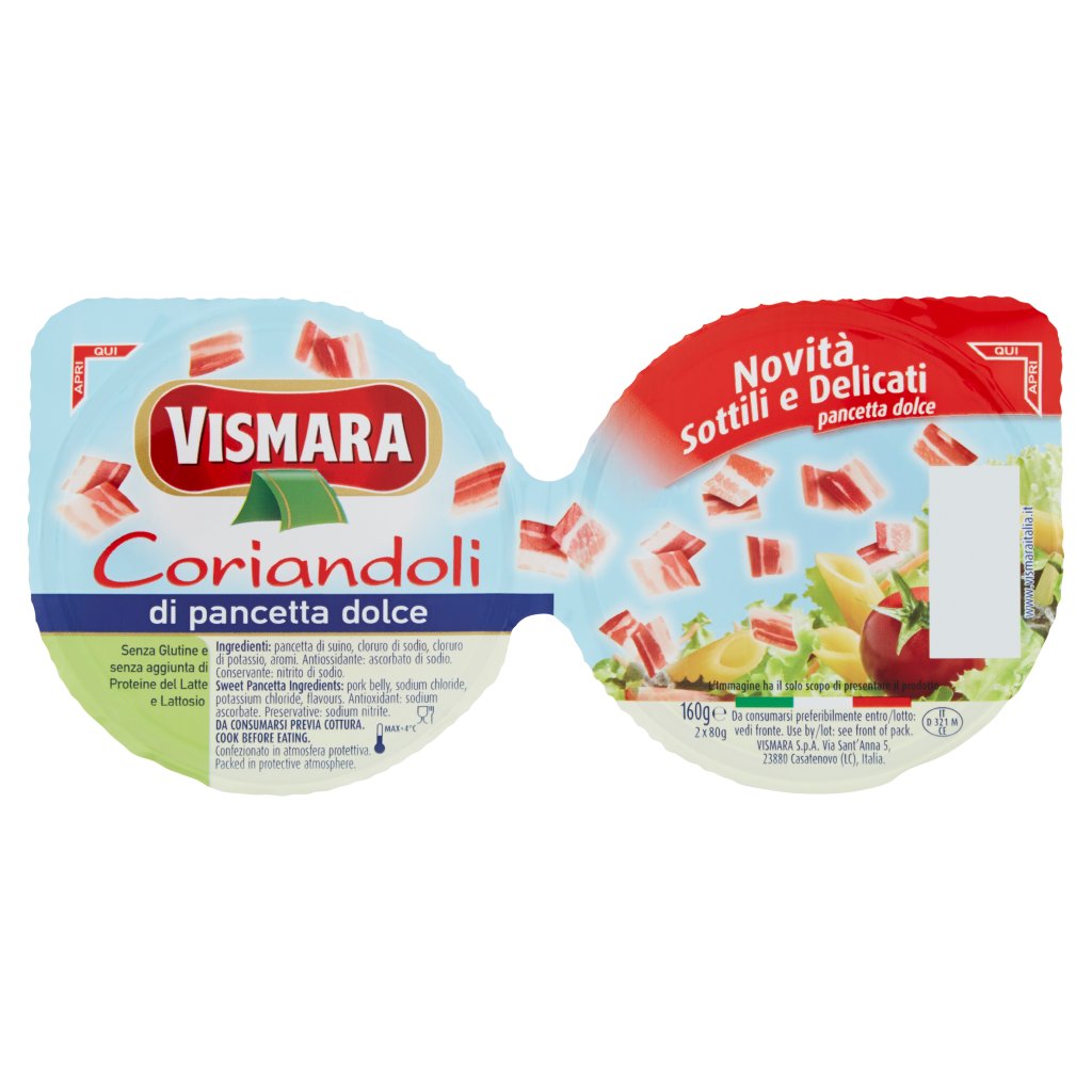 Vismara Coriandoli di Pancetta Dolce 2 x 80 g