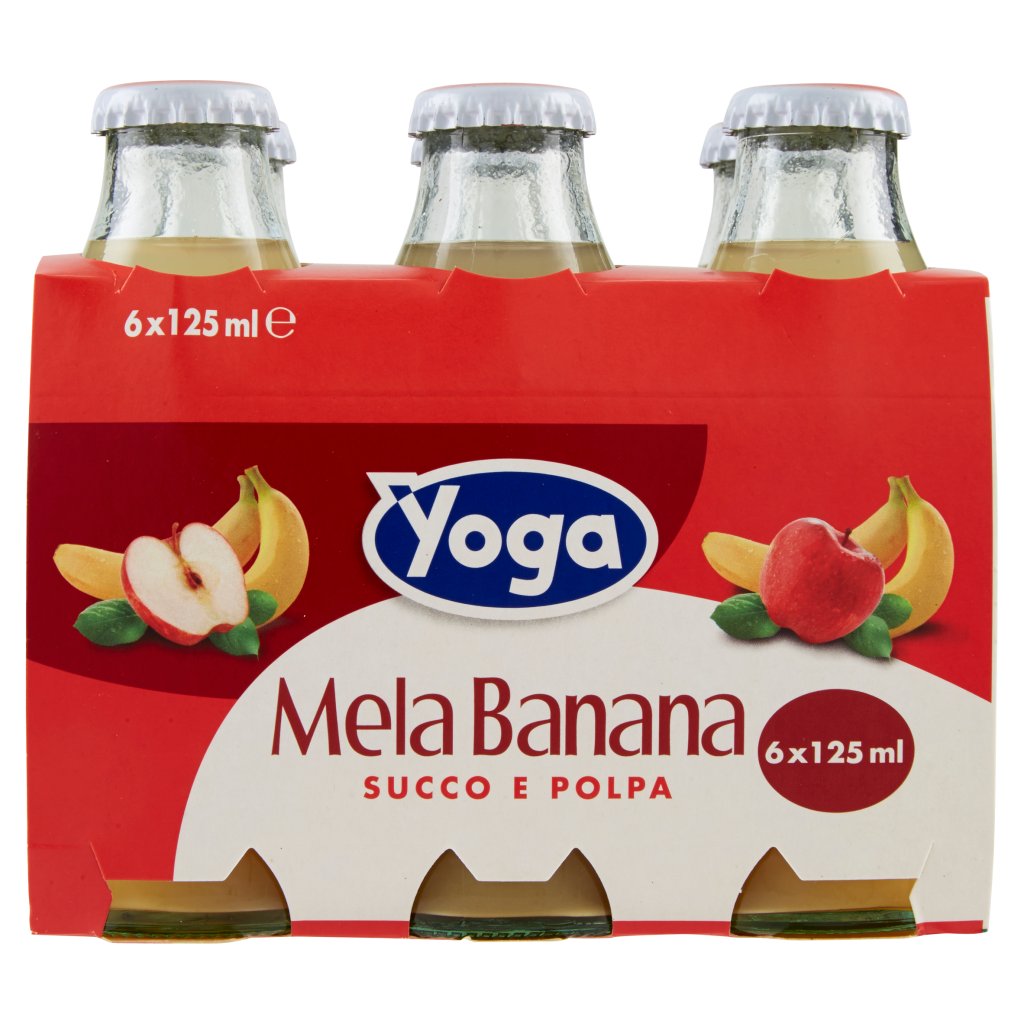 Yoga Mela Banana Succo e Polpa 6 x 125 Ml