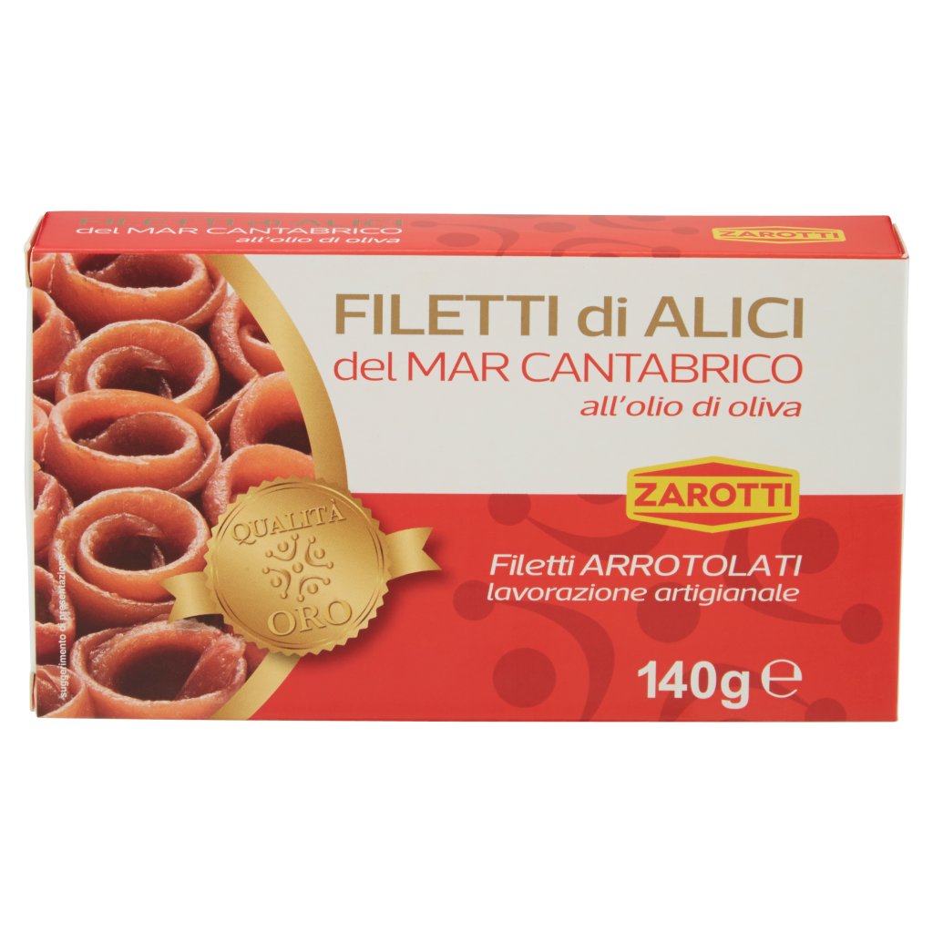 Zarotti Filetti Di Alici Del Mar Cantabrico All Olio Di Oliva Filetti Arrotolati Everli