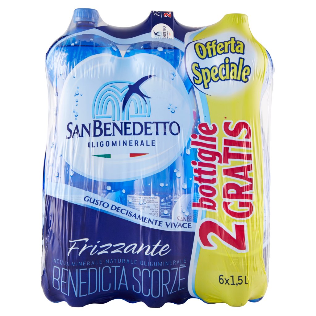 San Benedetto Acqua Minerale Benedicta Frizzante 1,5l (4+2)