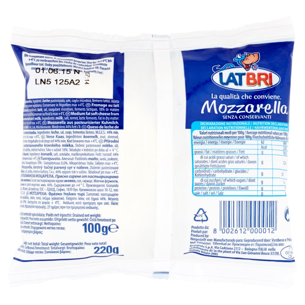 Latbri Mozzarella 100 g