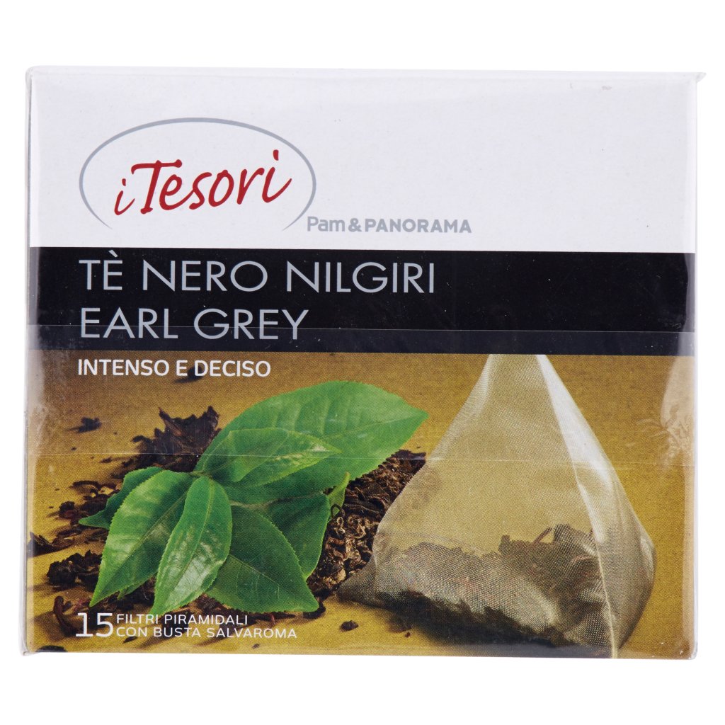 I Tesori Tè Nero Nilgiri Earl Grey 15 x 2 g