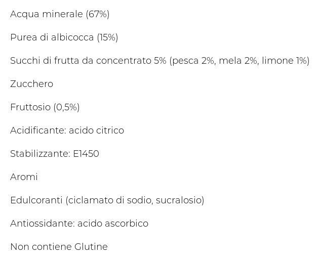 San Benedetto Succoso Albicocca Pesca Mela Limone 0,25 l