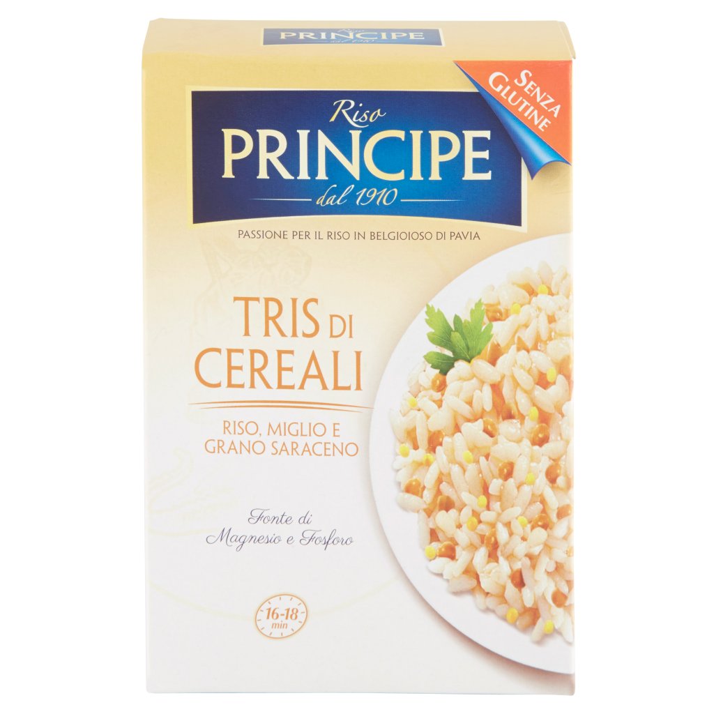 Riso Principe Tris di Cereali Riso, Miglio e Grano Saraceno