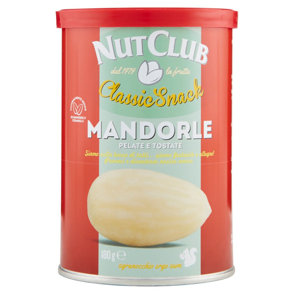 Nutclub Nutclub Classic Snack Mandorle Pelate e Tostate 180 g