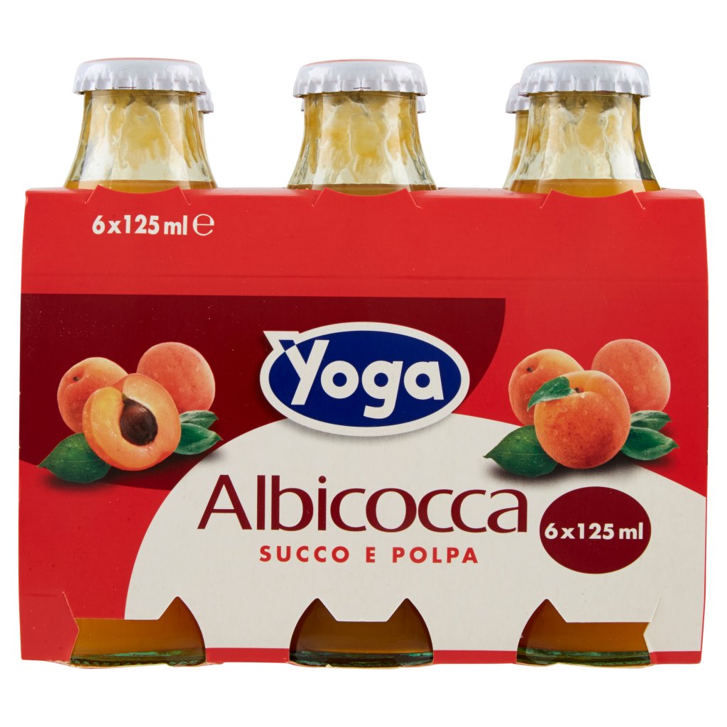 Yoga Albicocca Succo e Polpa 6 x 125 Ml