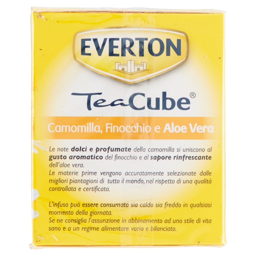 Everton Teacube Infuso Camomilla, Finocchio e Aloe Vera 10 x 2 g