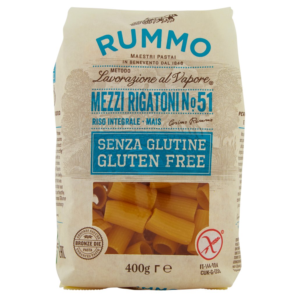 Rummo Senza Glutine Mezzi Rigatoni N° 51