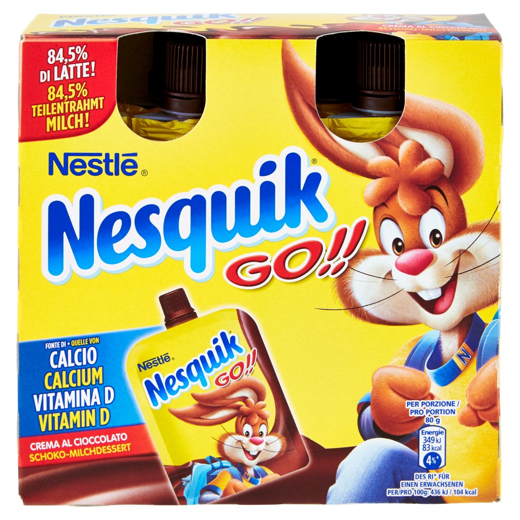 Nesquik Nestlé Go! Crema al Cioccolato 4 x 80 g