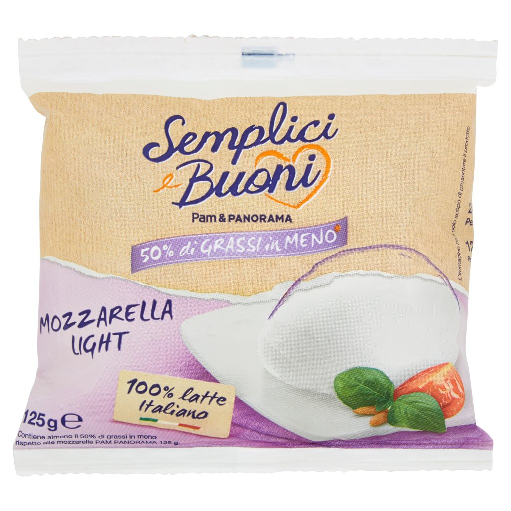 Semplici e Buoni 50% di Grassi in Meno Mozzarella Light 125 g