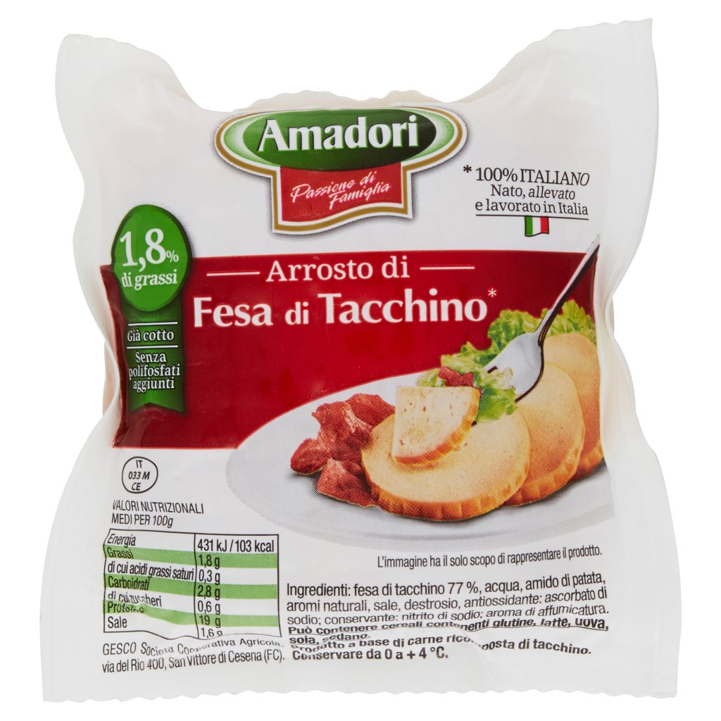 Amadori Arrosto Di Fesa Di Tacchino 0 300 Kg Everli