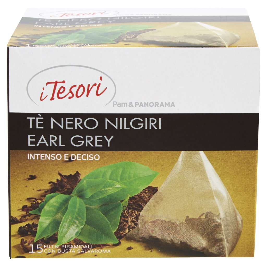 I Tesori Tè Nero Nilgiri Earl Grey 15 x 2 g