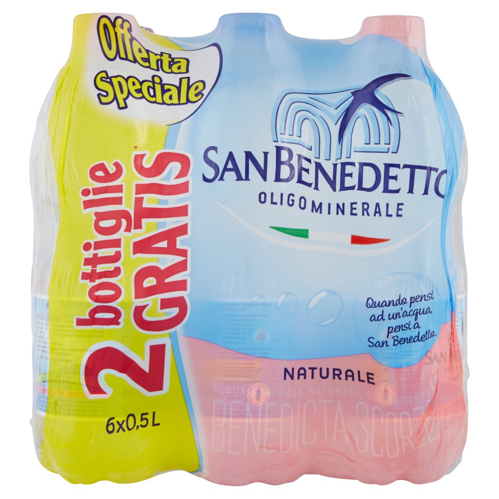 San Benedetto Acqua Minerale Benedicta Naturale 0,5l (4+2)