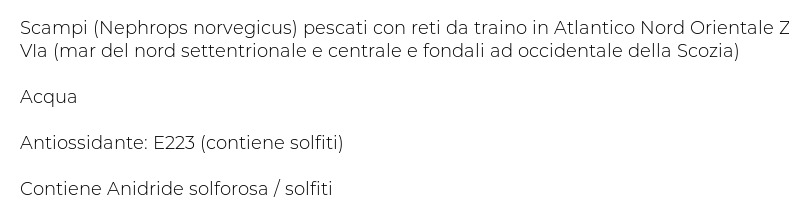 Oltre Mare Scampi Interi Congelati