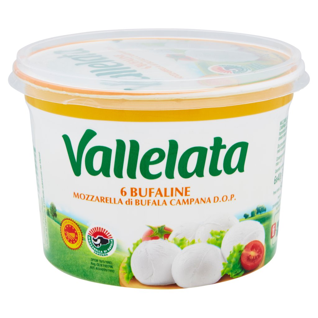 Vallelata 6 Bufaline Mozzarella di Bufala Campana D.O.P 6 x 40 g