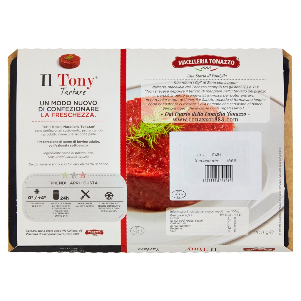 Macelleria Tonazzo 1888 Macelleria Tonazzo il Tony Tartare 2 Pz