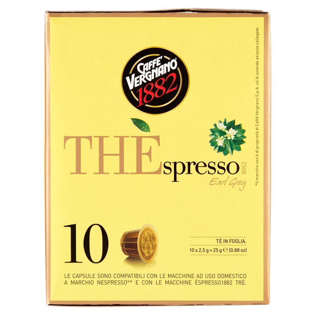 Caffè Vergnano Thèspresso 1882 Earl Grey 10 x 2,5 g