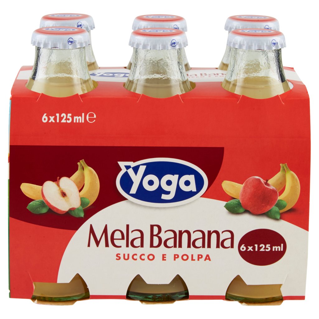 Yoga Mela Banana Succo e Polpa 6 x 125 Ml