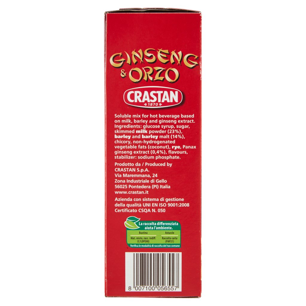 Crastan Preparato Solubile per Ginseng & Orzo