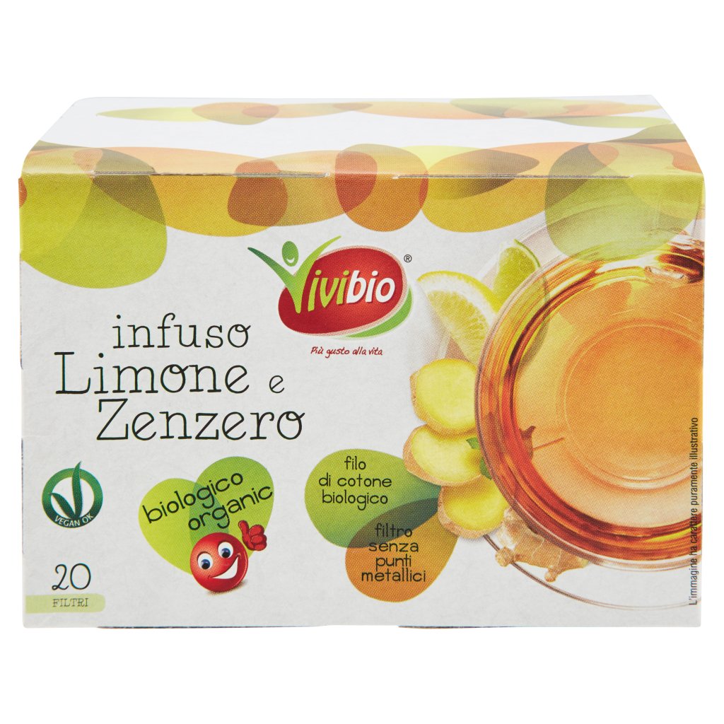 Vivibio Infuso Limone e Zenzero 20 Filtri