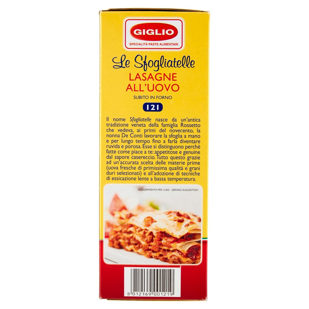 Giglio Pasta all'Uovo Lasagne Giglio 500 g