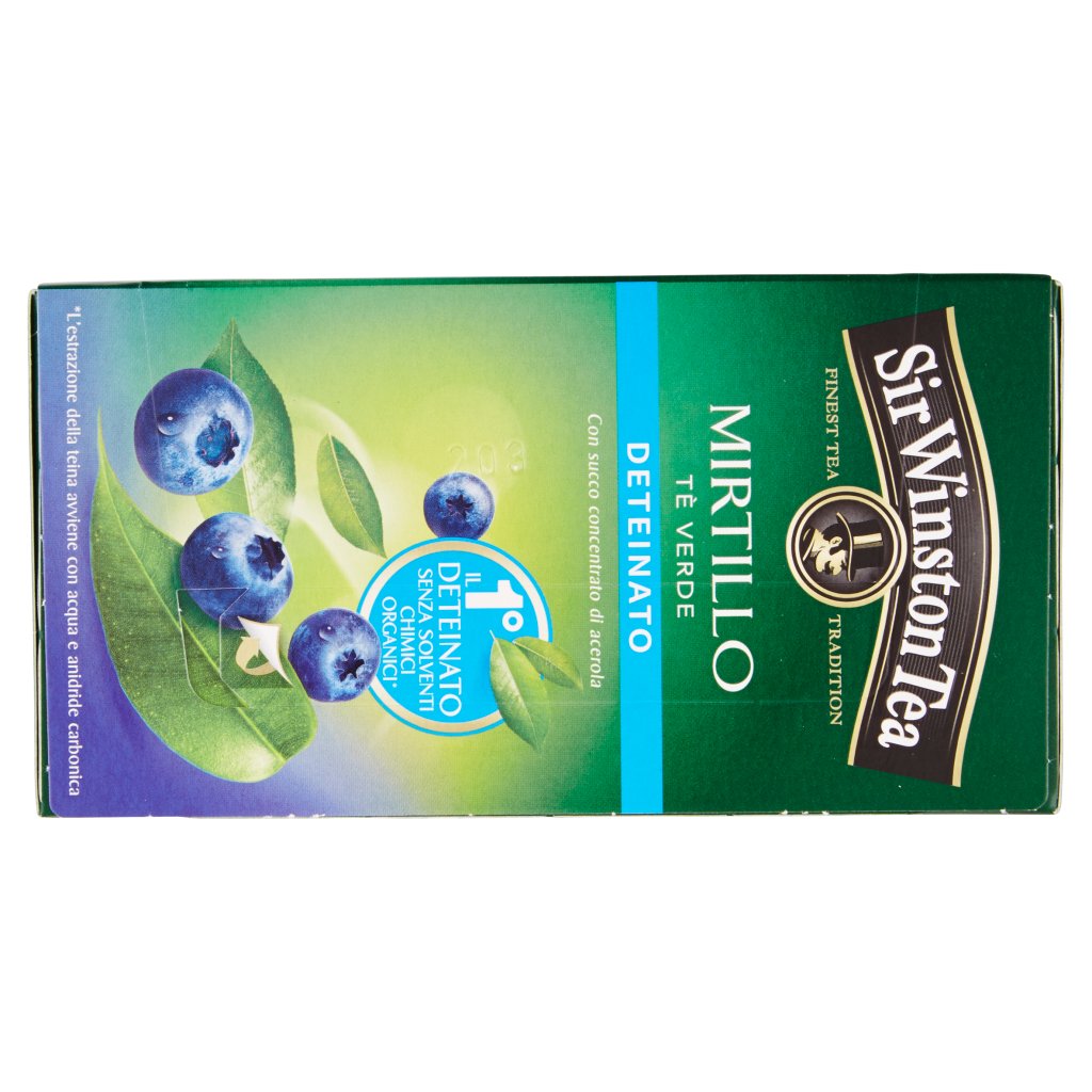 Sir Winston Tea Mirtillo Tè Verde Deteinato 20 Bustine