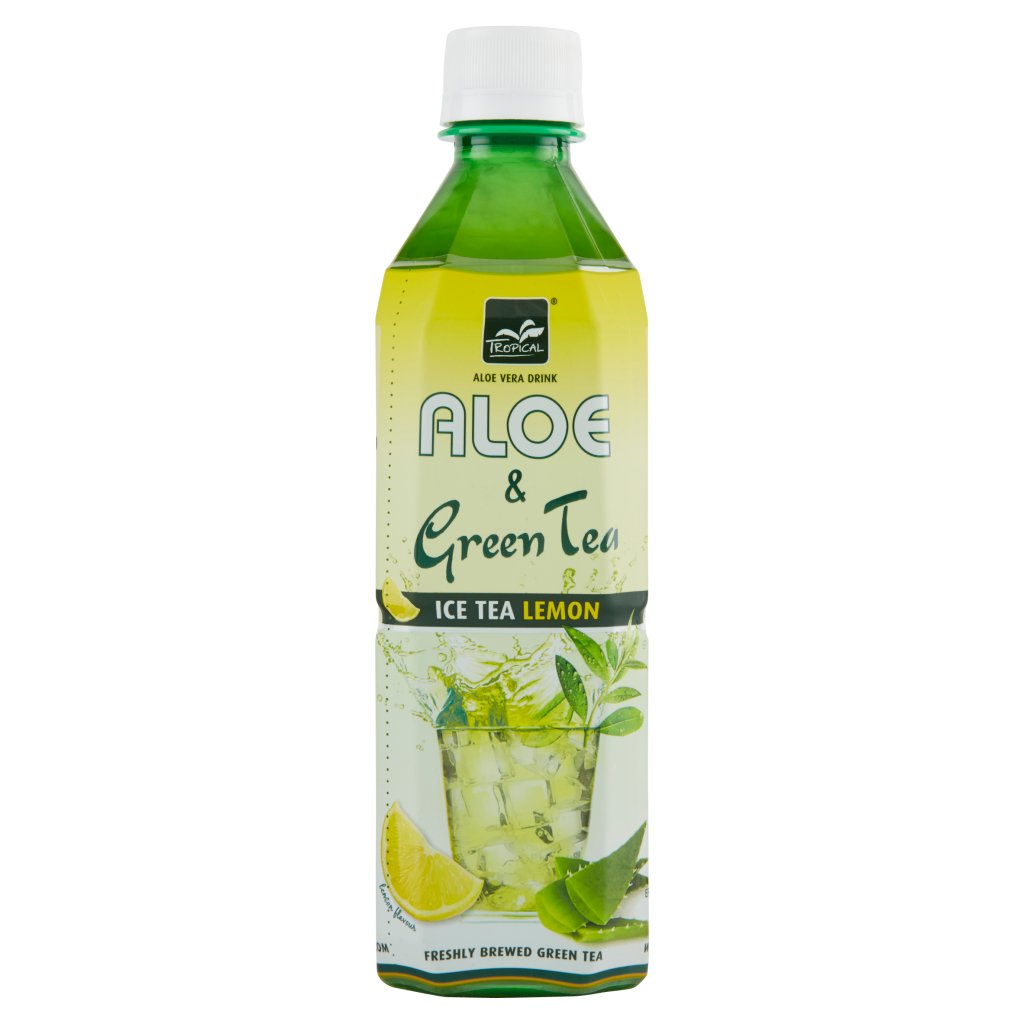 Tropical Aloe Vera Drink Aloe & Green Tea Ice Tea Lemon