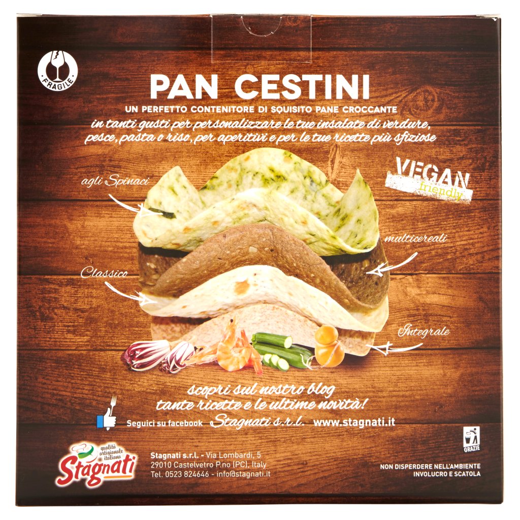 Stagnati Finger Food Pan Cestini Multicereali 2 Pezzi