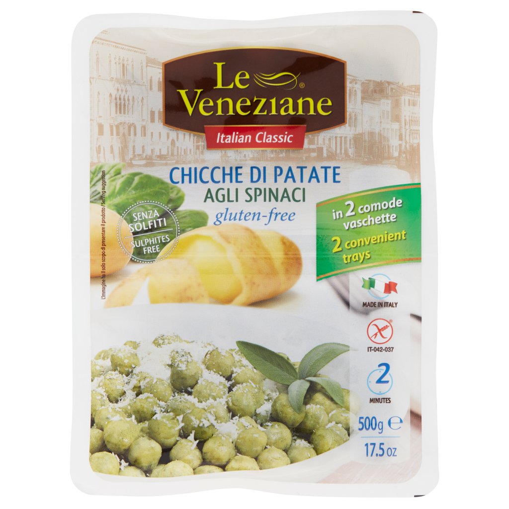 Le Veneziane Chicche di Patate e Spinaci senza Glutine le Veneziane 500 g