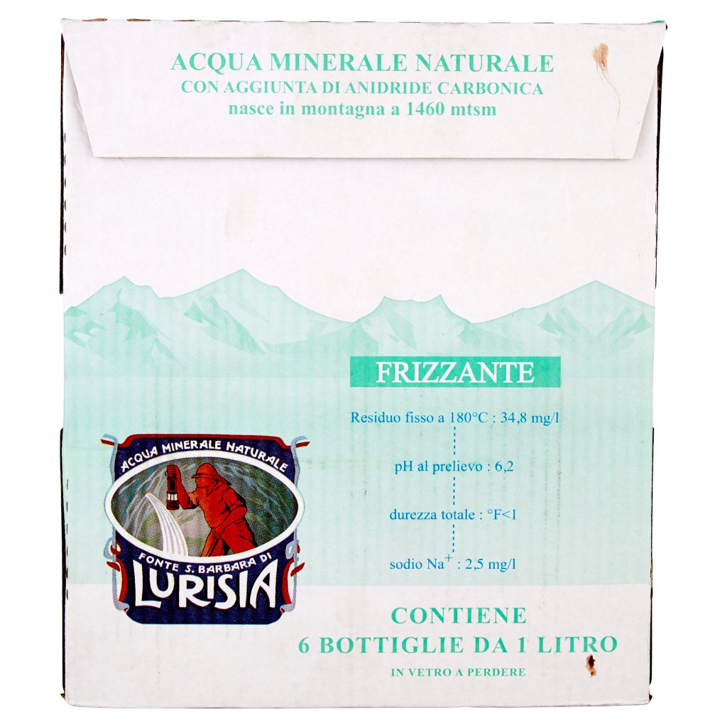Lurisia Acqua Minerale Naturale Frizzante Fonte S.Barbara di